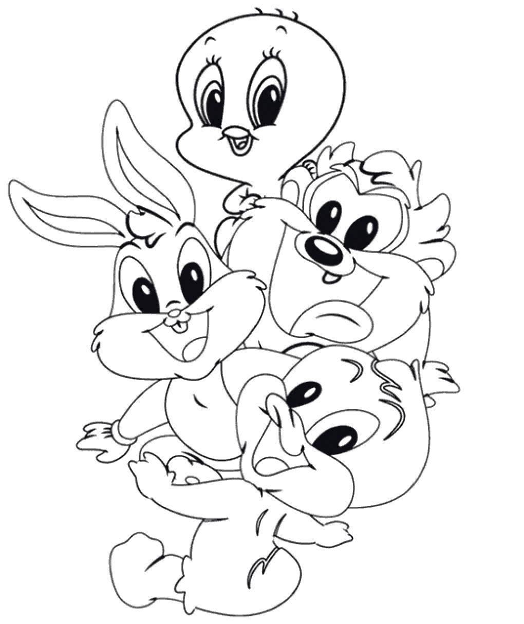 Coloring The Canary Tweety and friends. Category cartoons. Tags:  Disney, cartoon.