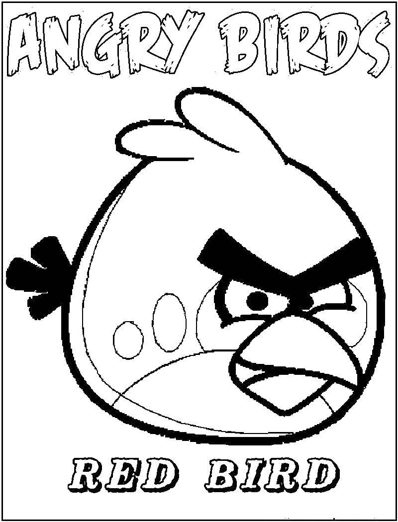 Coloring Red bird. Category angry birds. Tags:  Games, Angry Birds .