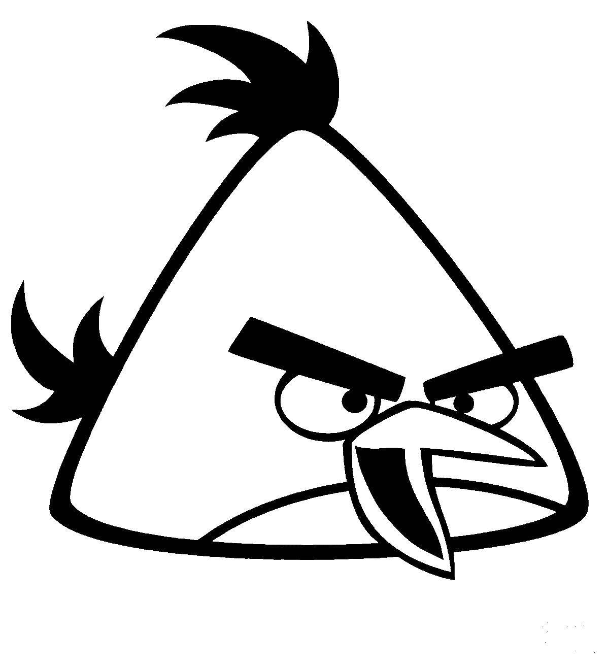 Название: Раскраска Птичка из angry birds . Категория: angry birds. Теги: Игры, Angry Birds .