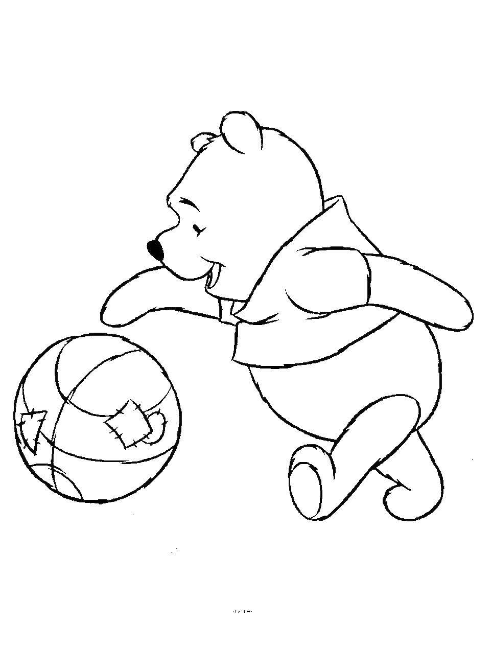 Coloring Winnie the Pooh ball. Category cartoons. Tags:  Cartoon character, Winnie the Pooh.