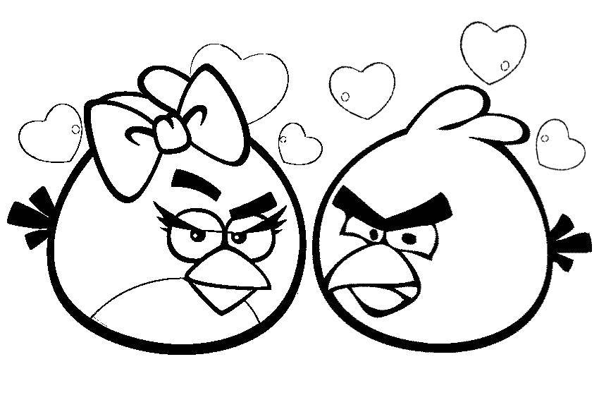 Coloring Love birds. Category angry birds. Tags:  Games, Angry Birds .