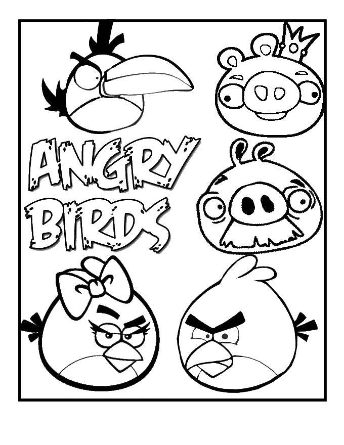 Название: Раскраска  angry birds . Категория: angry birds. Теги: Игры, Angry Birds .