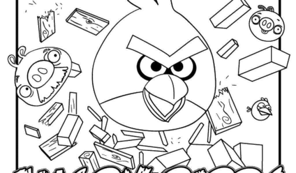 Название: Раскраска Птичка из angry birds . Категория: angry birds. Теги: Игры, Angry Birds .