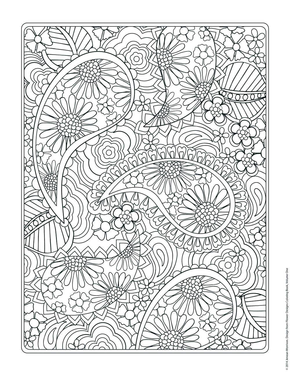 Coloring Floral pattern. Category patterns. Tags:  Patterns, flower.