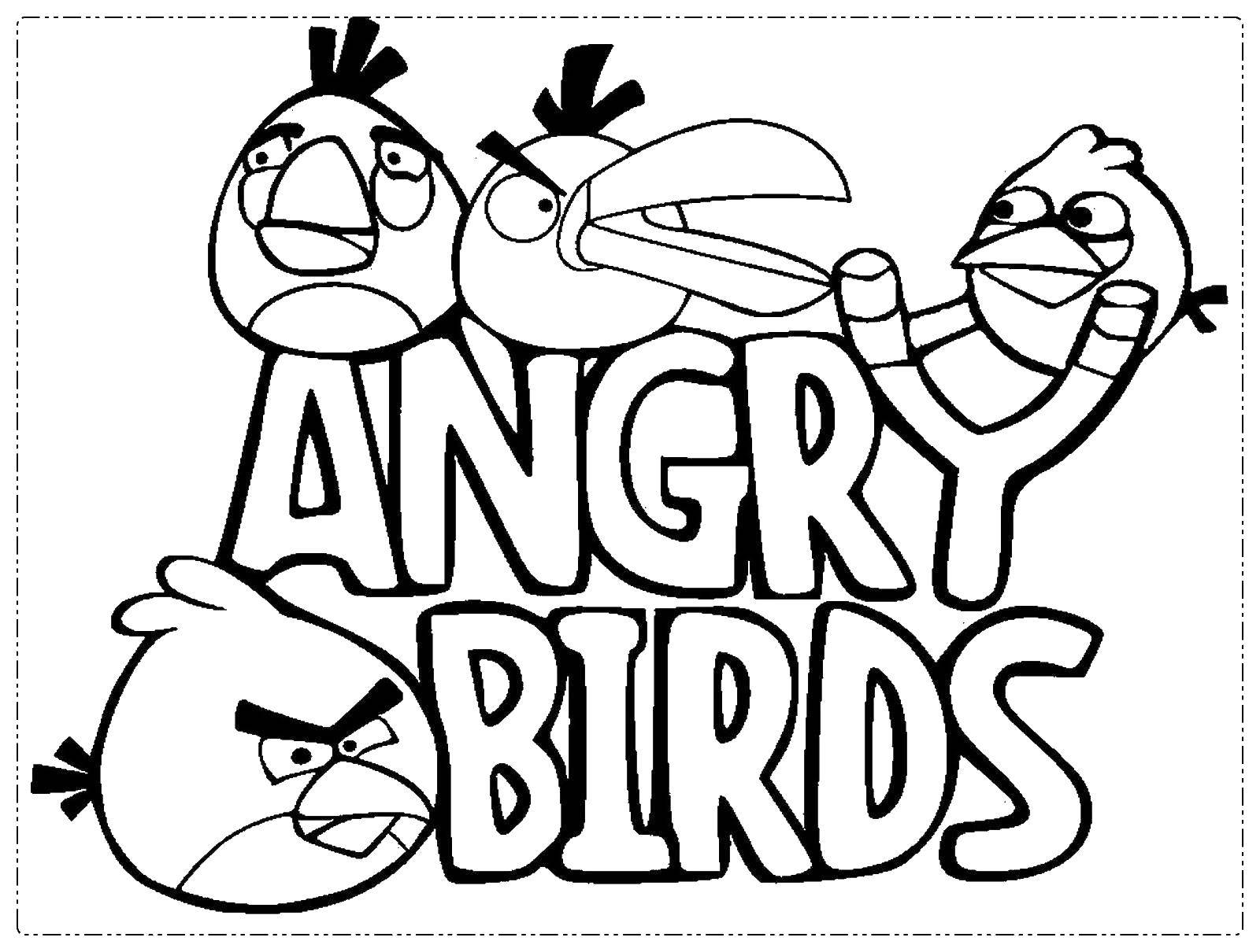 Название: Раскраска  angry birds . Категория: angry birds. Теги: Игры, Angry Birds .