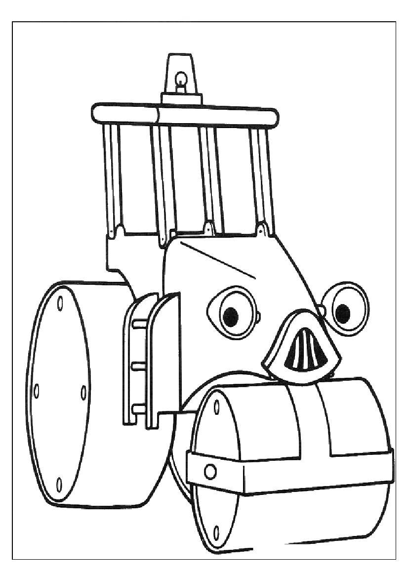 Coloring Bulldozer. Category cartoons. Tags:  bulldozer.