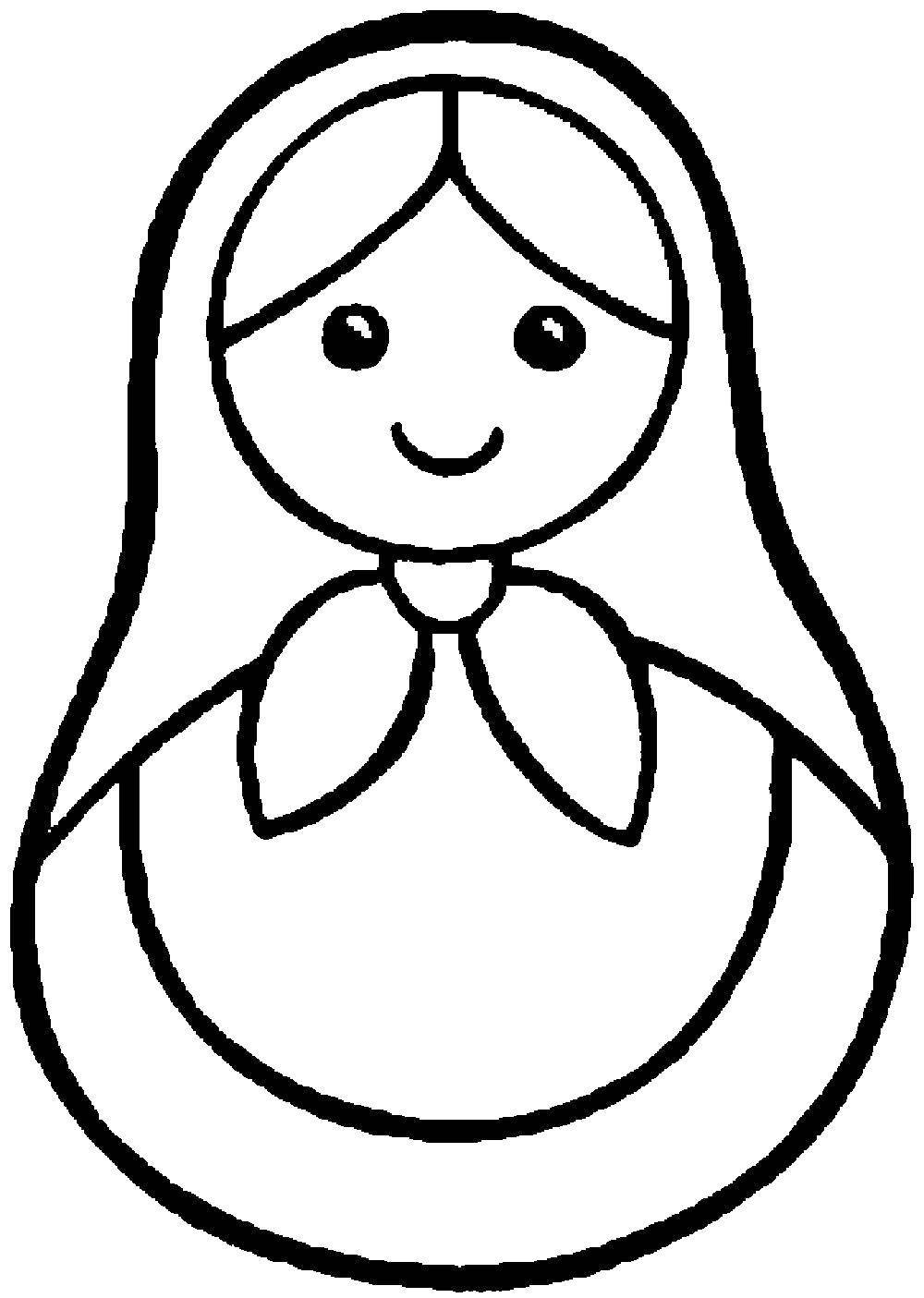 Coloring Matryoshka. Category coloring for little ones. Tags:  matryoshka.