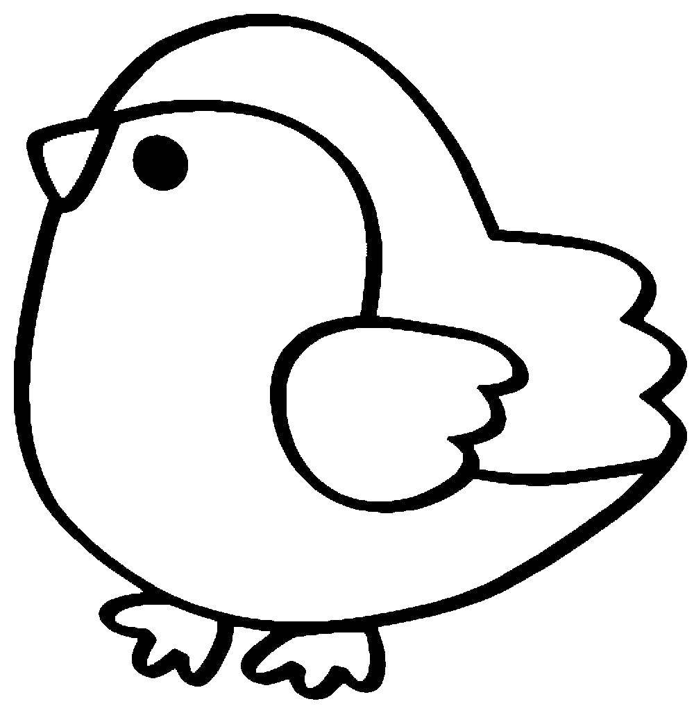 Coloring Bird. Category coloring for little ones. Tags:  bird.