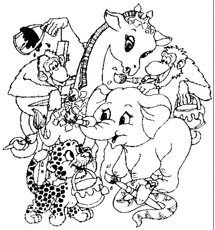 cute wild animals coloring pages