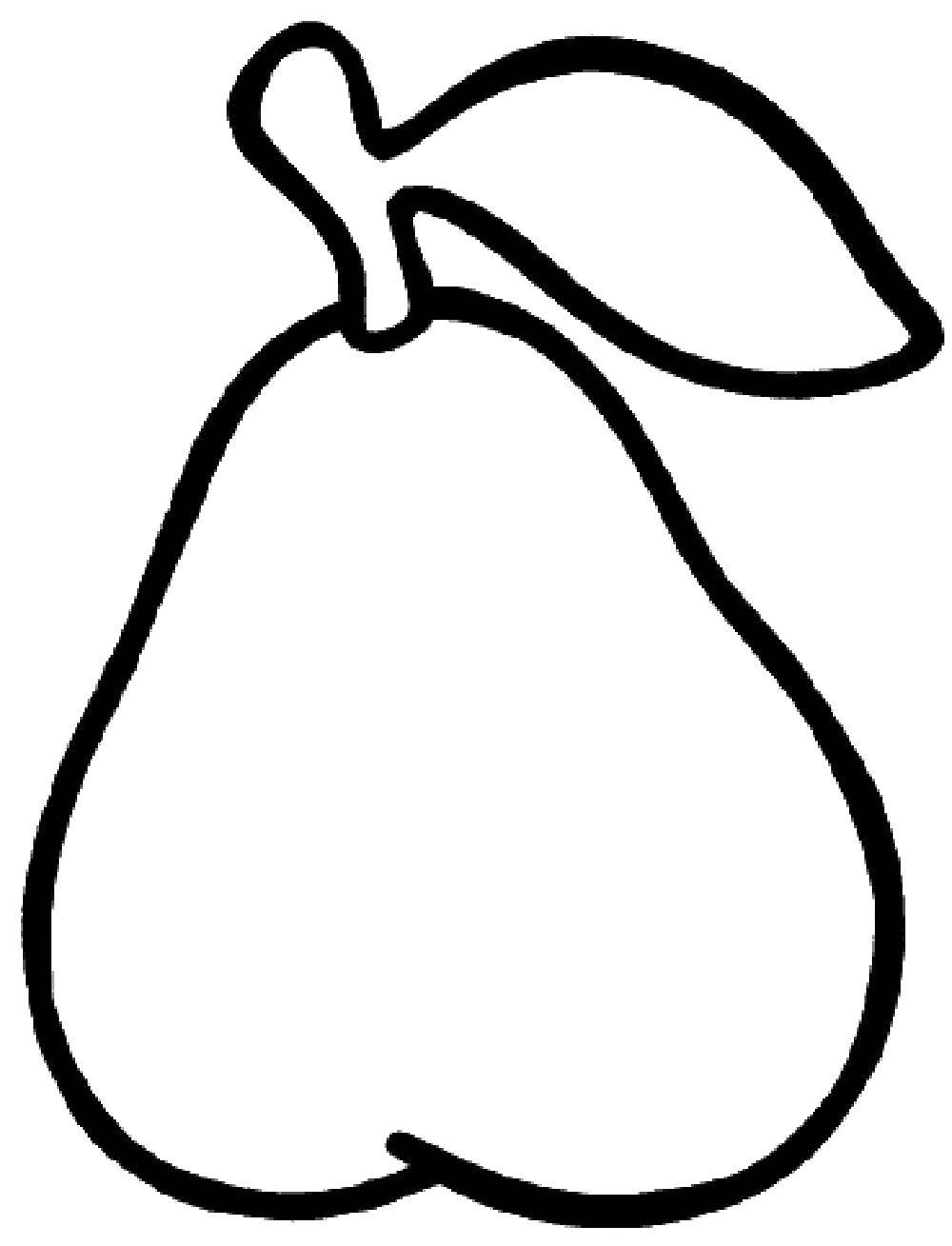 Coloring Pear. Category coloring for little ones. Tags:  pear.