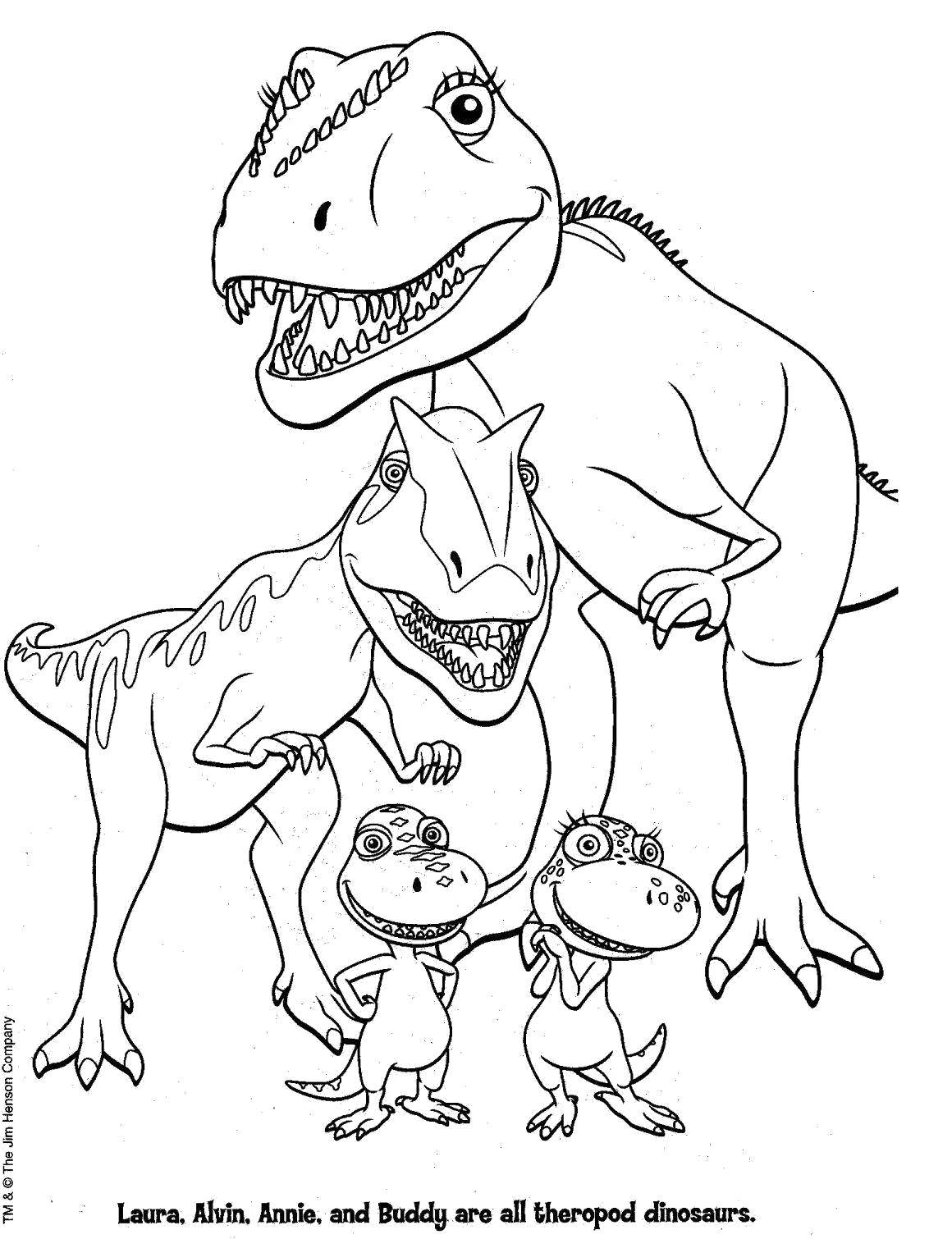 Название: Раскраска Лора, алвин, энни и бади. Категория: динозавр. Теги: Динозавры.