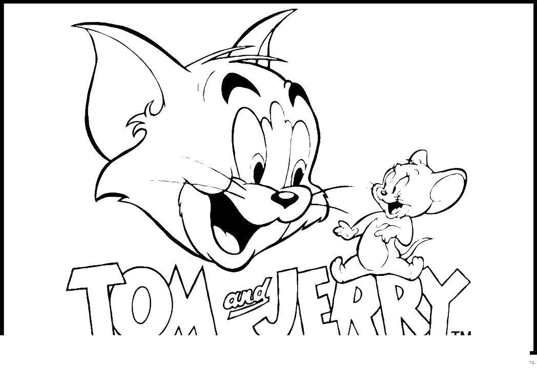 Coloring Tom and Jerry. Category cartoons. Tags:  Tom , Jerry.