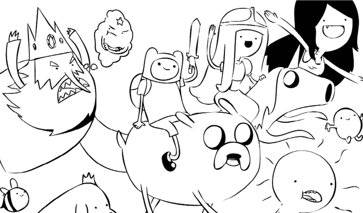Coloring Adventure time!. Category cartoons. Tags:  The character from the cartoon, Adventure Time.