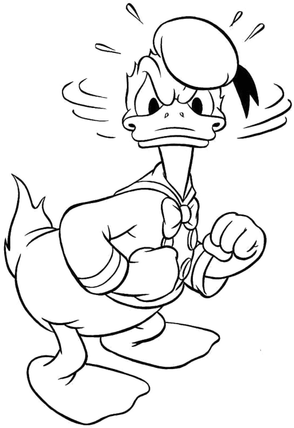 Coloring Evil Donald. Category cartoons. Tags:  Disney, Ducktales, Donald Duck.