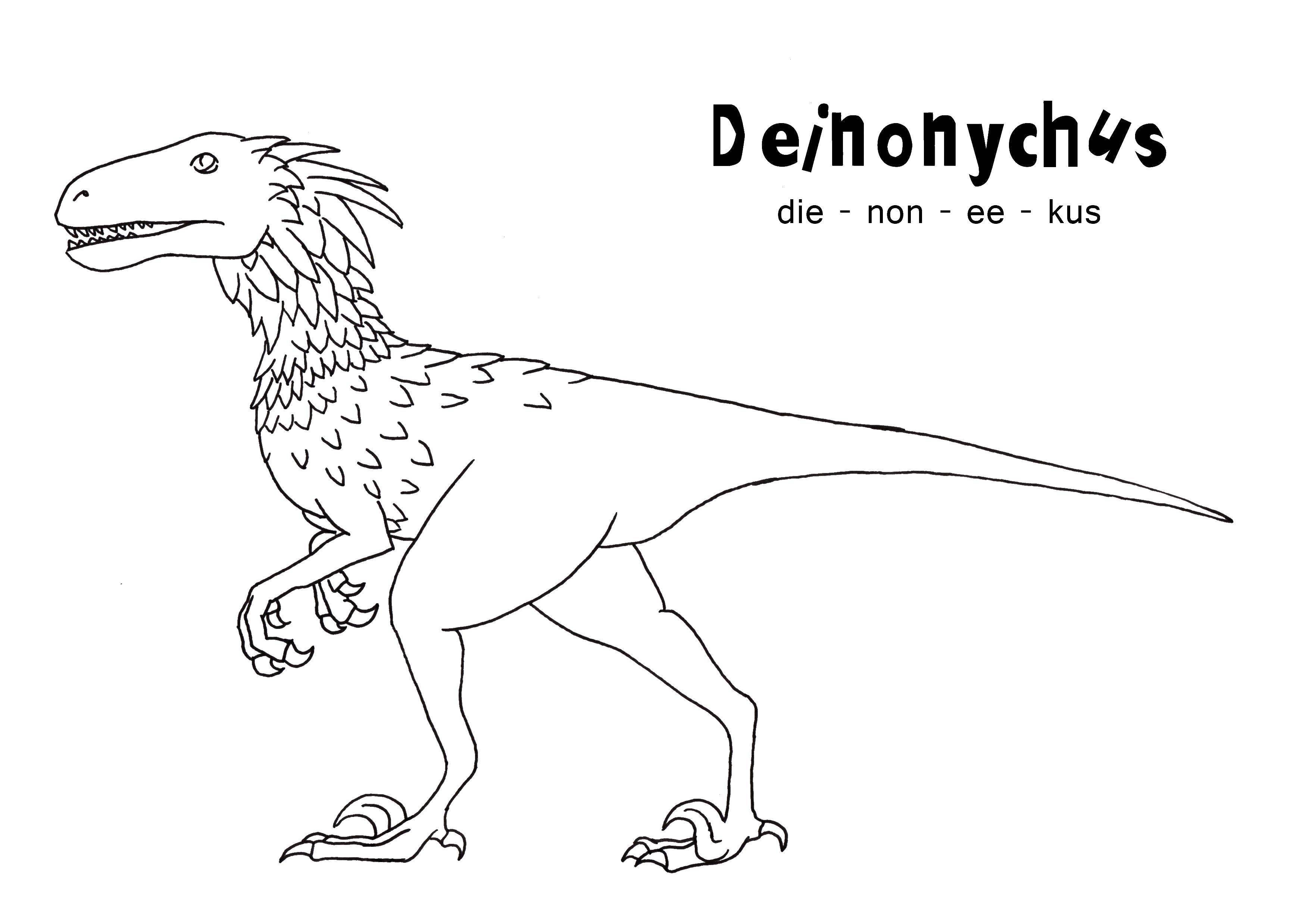 Coloring Deinonychus. Category dinosaur. Tags:  Dinosaurs.