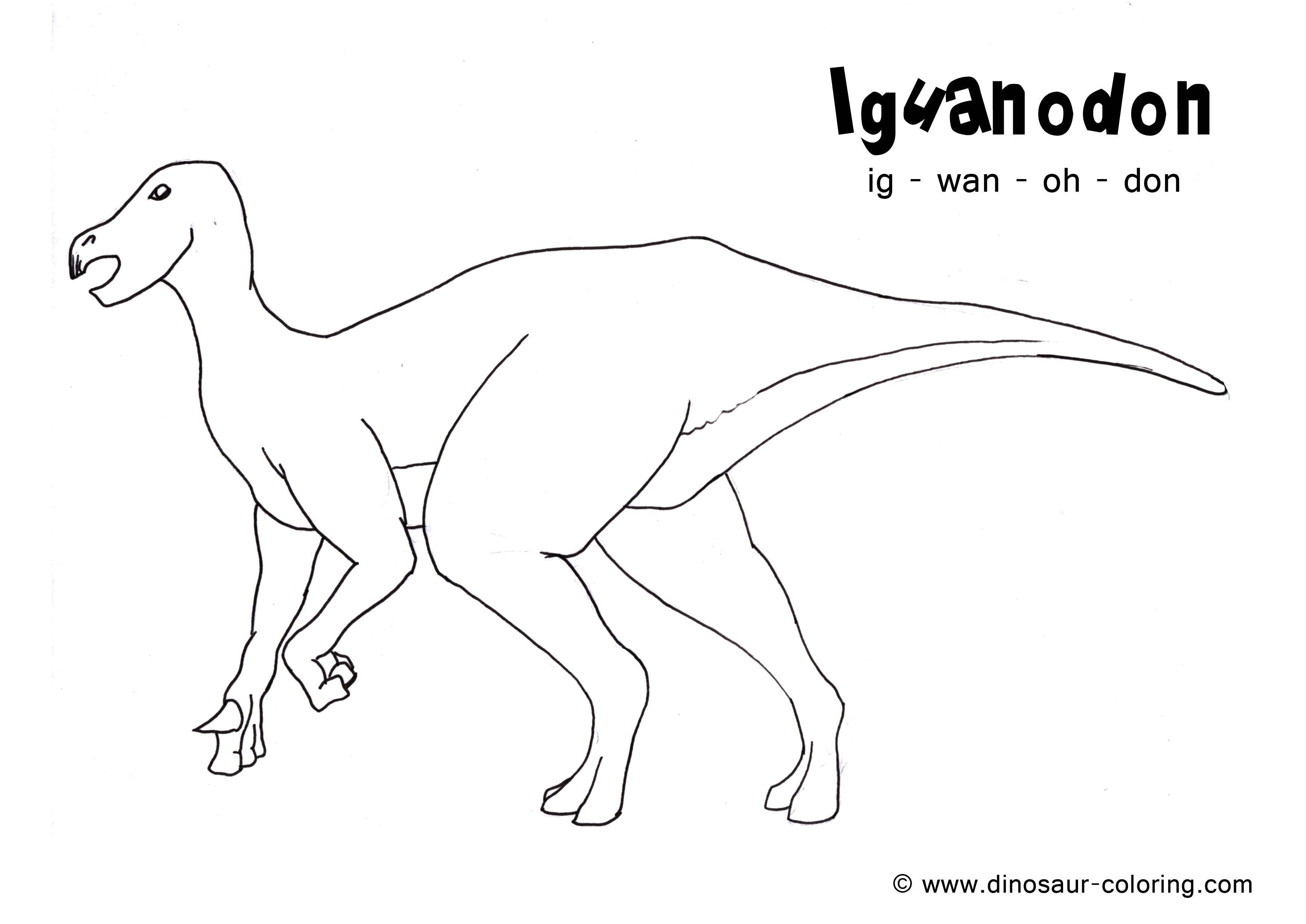 Название: Раскраска Игуанодон. Категория: динозавр. Теги: Динозавры.