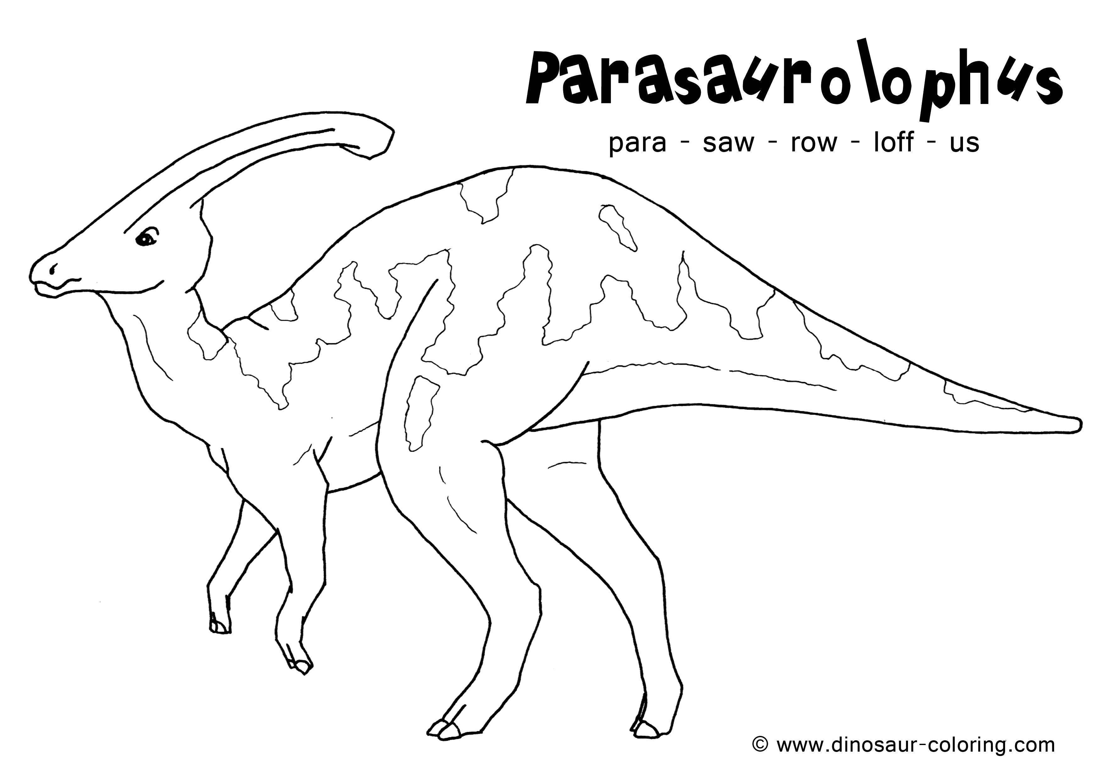 Название: Раскраска Паразауролоф. Категория: динозавр. Теги: Динозавры.