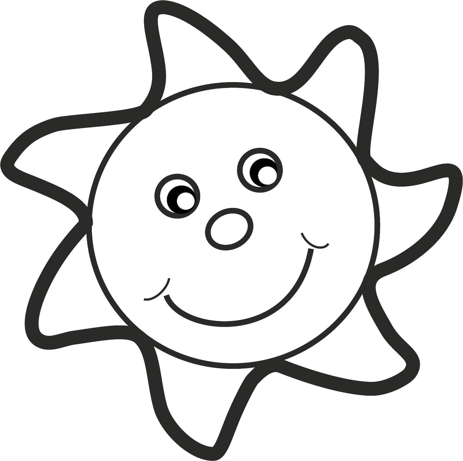 Coloring The sun. Category coloring for little ones. Tags:  the sun.