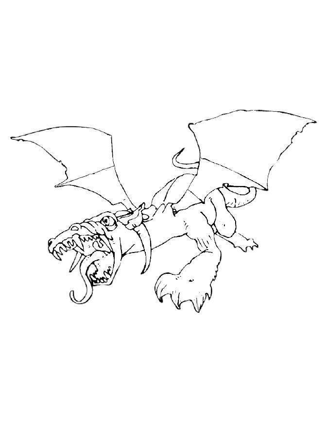 Coloring Evil dragon. Category the dragon. Tags:  Dragons.