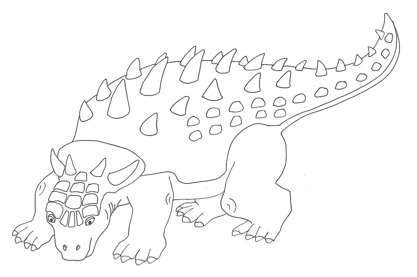 Анкилозавр парк Юрского периода раскраска