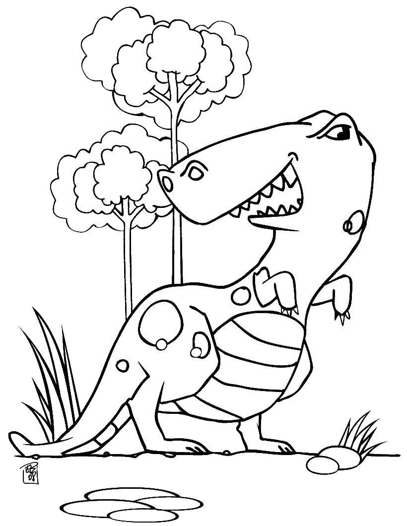 Coloring A cunning dinosaur. Category dinosaur. Tags:  Dinosaurs.