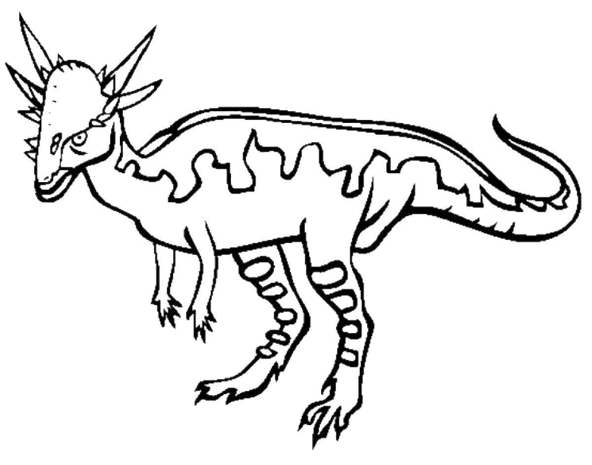 Название: Раскраска Необычный динозавр. Категория: динозавр. Теги: Динозавры.