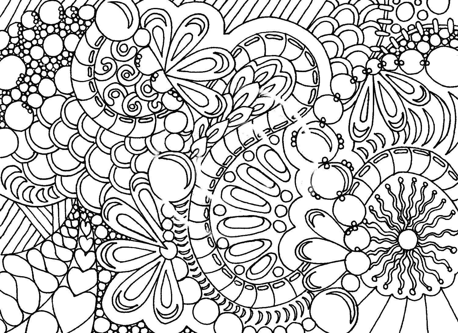 Coloring Unusual pattern. Category patterns. Tags:  Patterns, people.