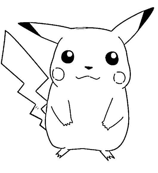 Coloring Pokemon Pikachu. Category Cartoon character. Tags:  Pokemon.