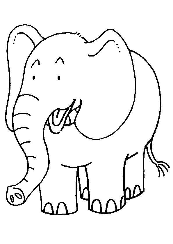 Название: Раскраска Слоник. Категория: Животные. Теги: Животные, слоненок.