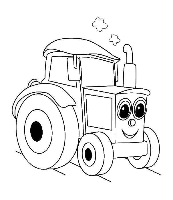 Coloring Tractor. Category machine . Tags:  tractor.