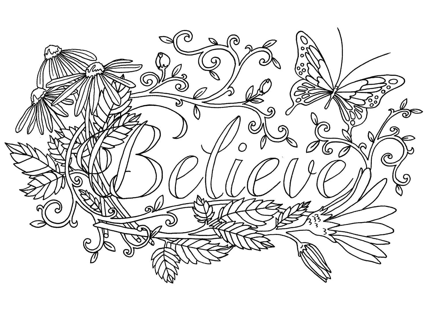 Coloring Believe. Category coloring antistress. Tags:  Bathroom with shower.