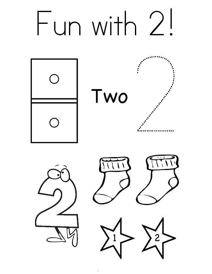 Coloring Learn to count. Category English. Tags:  Numbers , account numbers.