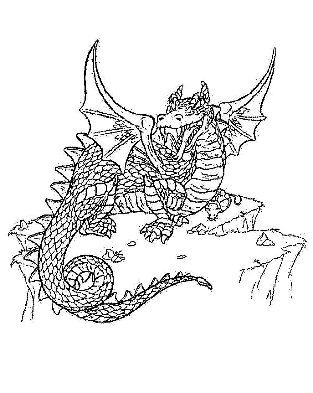 Coloring Ancient dragon. Category the dragon. Tags:  Dragons.
