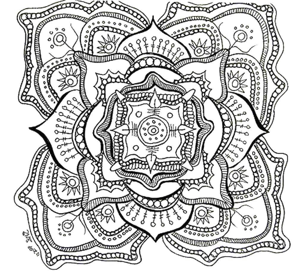 Coloring Beautiful pattern. Category patterns. Tags:  Patterns, flower.