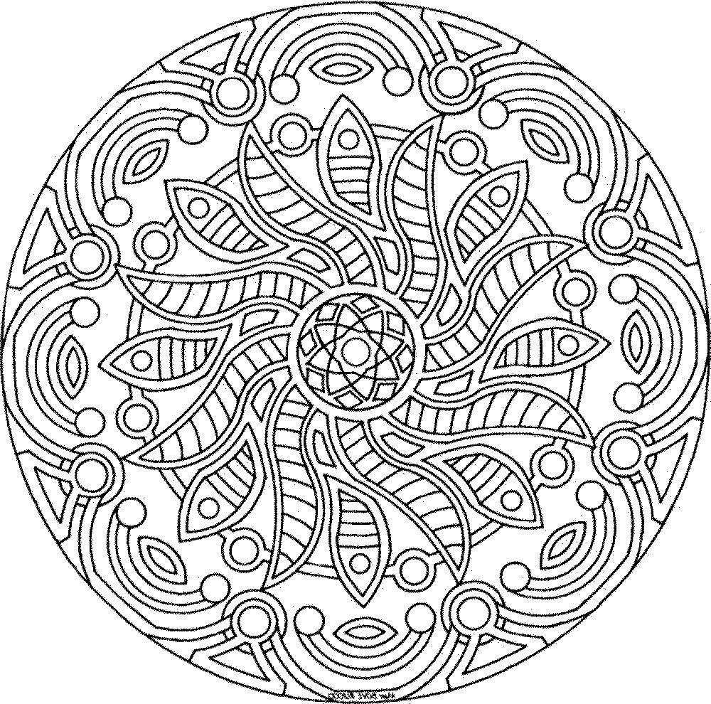 Coloring Patterned circle. Category pattern . Tags:  Patterns, geometric.
