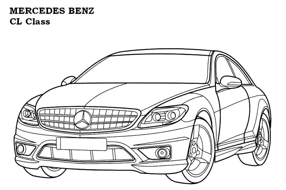 Coloring Mercedes. Category machine . Tags:  car, Mercedes.