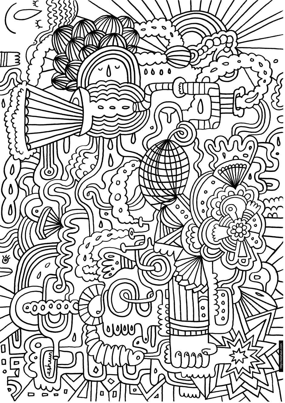Coloring Relaxing pattern. Category coloring pages for teenagers. Tags:  Patterns, geometric.
