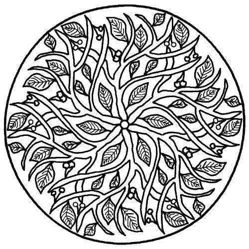 Coloring Floral pattern. Category Patterns with flowers. Tags:  Patterns, flower.