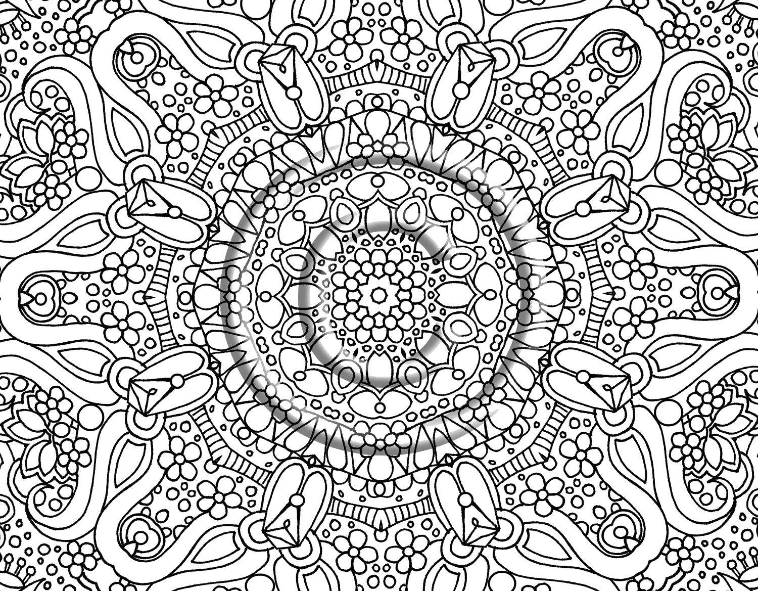 Coloring A complex pattern. Category coloring pages for teenagers. Tags:  Patterns, geometric.