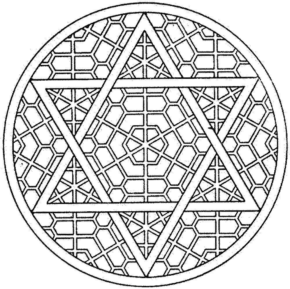 Coloring Patterned star. Category coloring pages for teenagers. Tags:  Patterns, geometric.