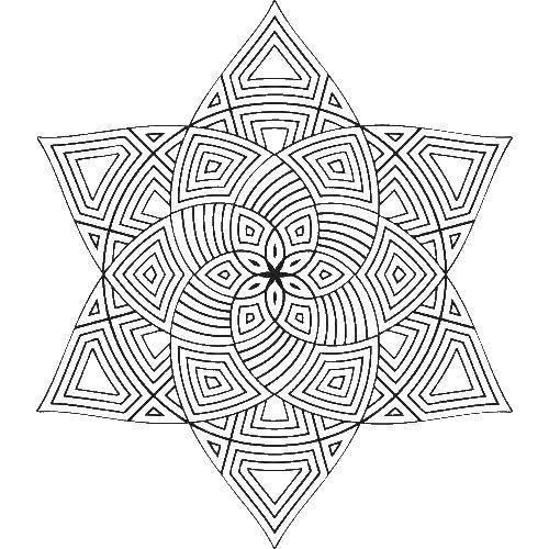 Coloring Patterned circle with petals. Category Patterns with flowers. Tags:  Patterns, geometric.
