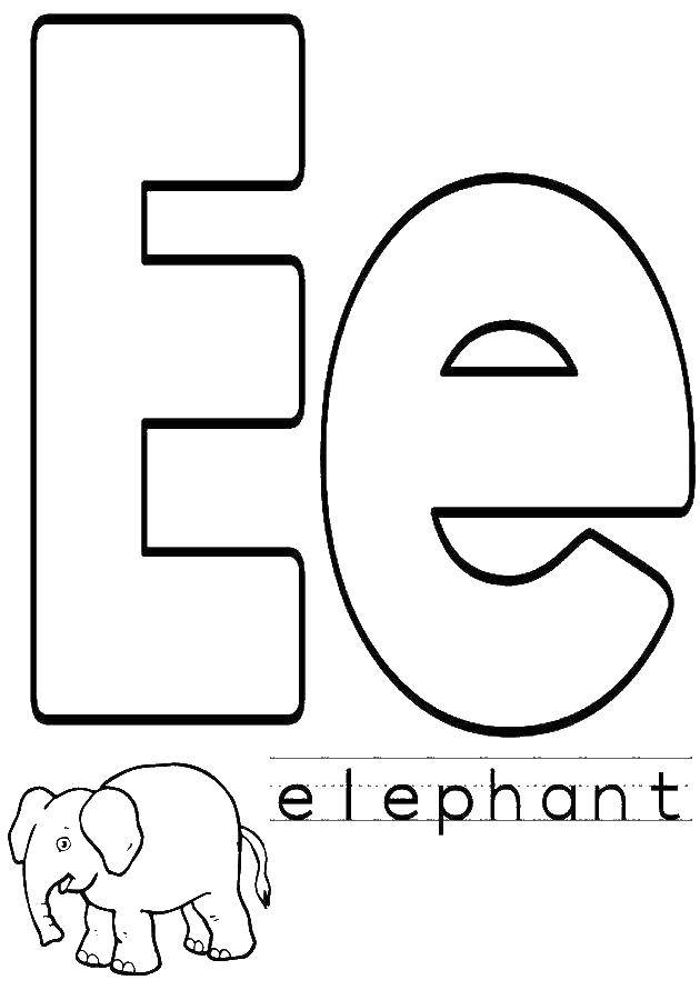 Coloring English alphabet. Category English. Tags:  English, animals.
