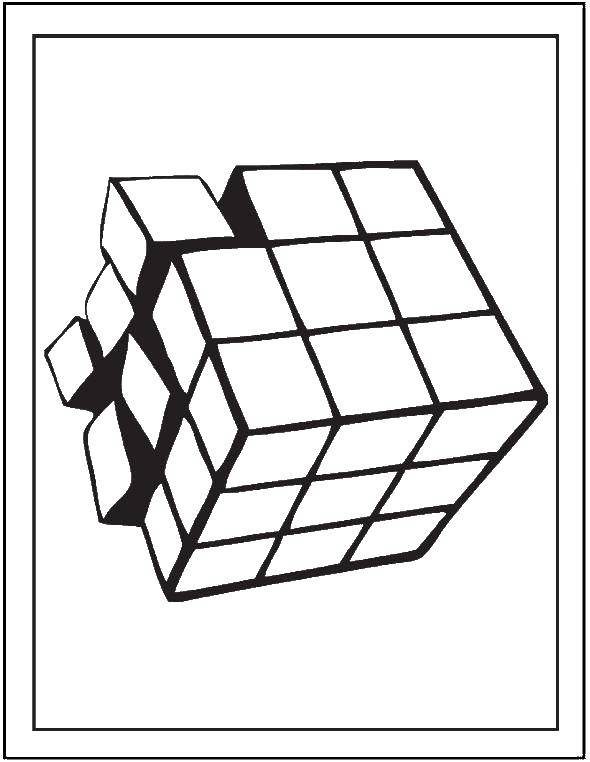 Coloring Кубик рубика. Category игрушки. Tags:  Игрушка, кубики.