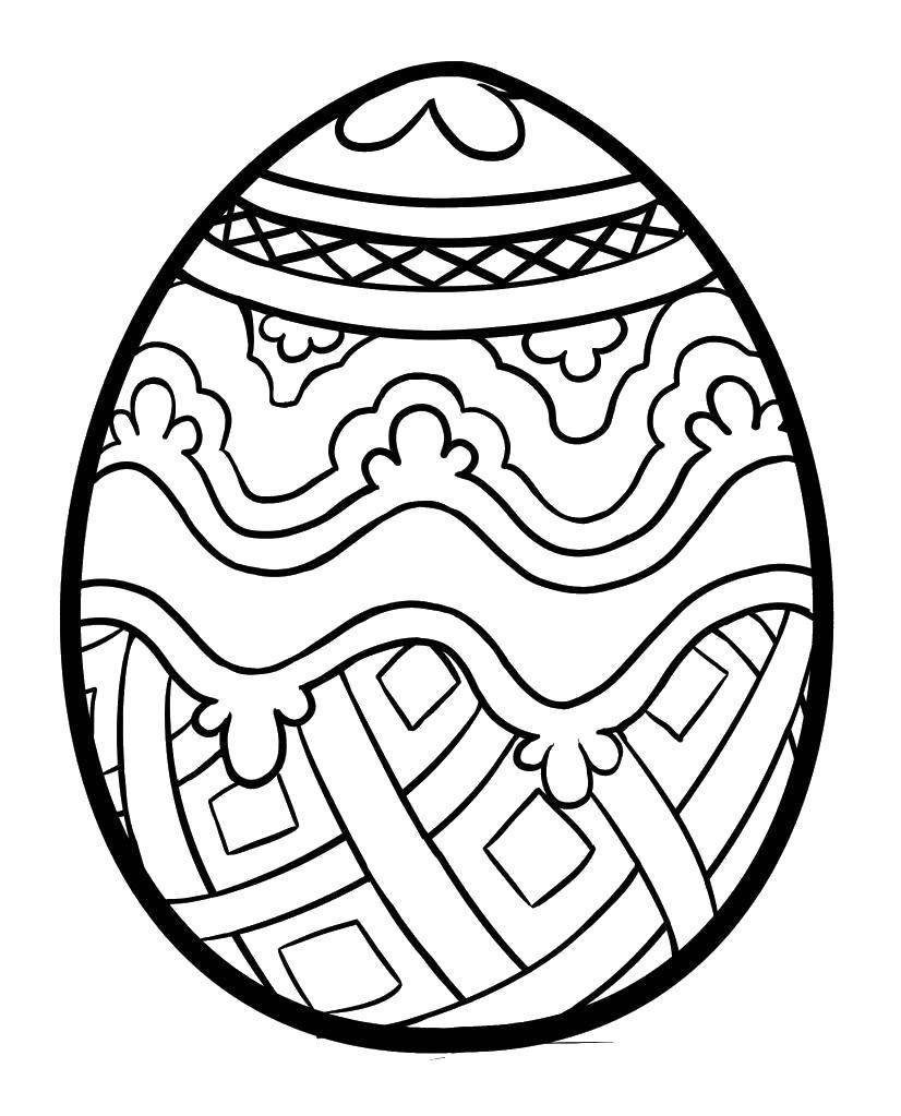Название: Раскраска Пасхальное яйцо. Категория: пасха. Теги: Пасха, яйца, узоры.
