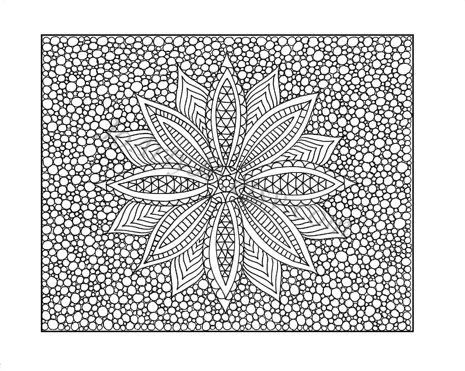 Coloring Intricate pattern with small details. Category Patterns with flowers. Tags:  Patterns, flower.