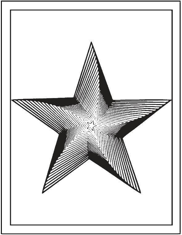 Coloring Volumetric star. Category star. Tags:  Stars, night.