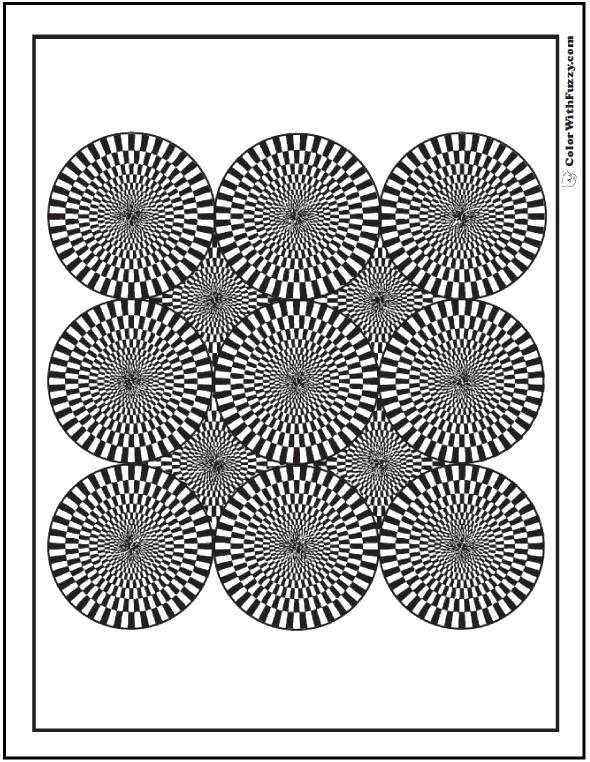 Coloring Optical pattern. Category pattern . Tags:  Patterns, geometric.