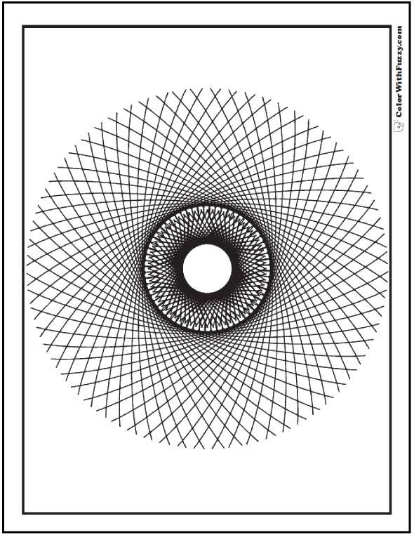 Coloring Optical pattern. Category pattern . Tags:  Patterns, geometric.