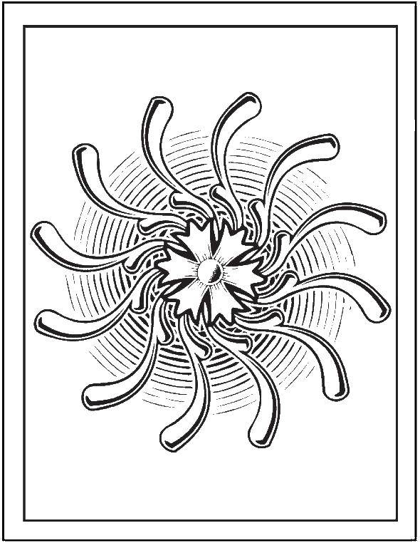 Coloring Fancy flower. Category Patterns with flowers. Tags:  Patterns, flower.
