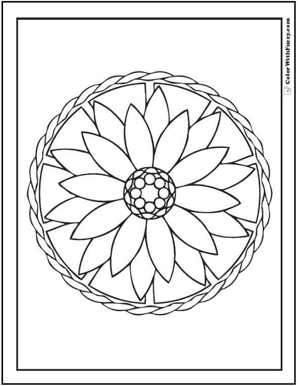 Coloring Floral pattern. Category pattern . Tags:  Patterns, flower.